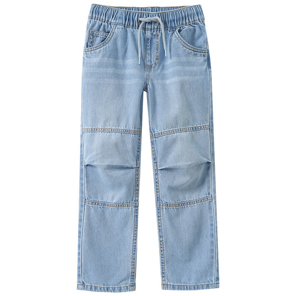 Jungen Pull-on-Jeans mit Kniefalte