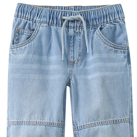 Jungen Pull-on-Jeans mit Kniefalte