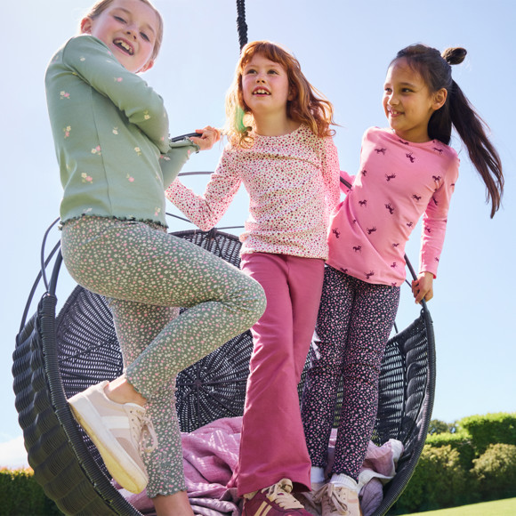 Mädchen Leggings mit Blumen