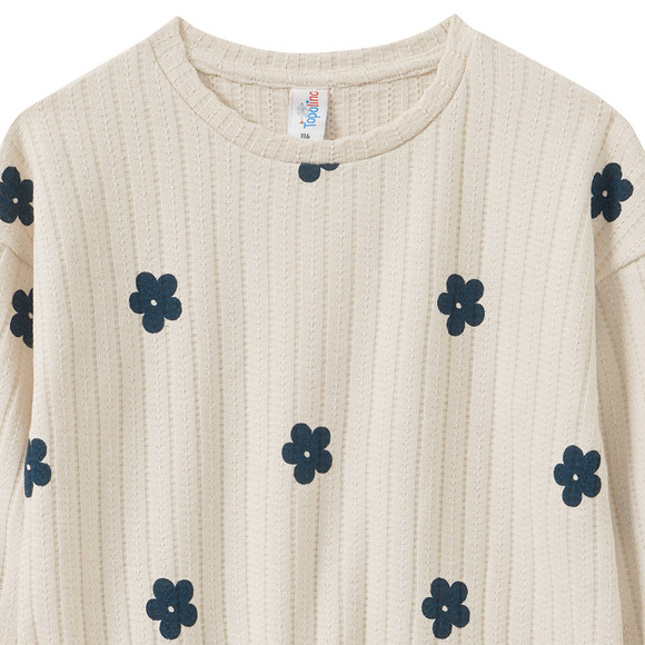 Mädchen Shirt mit Blumen-Allover