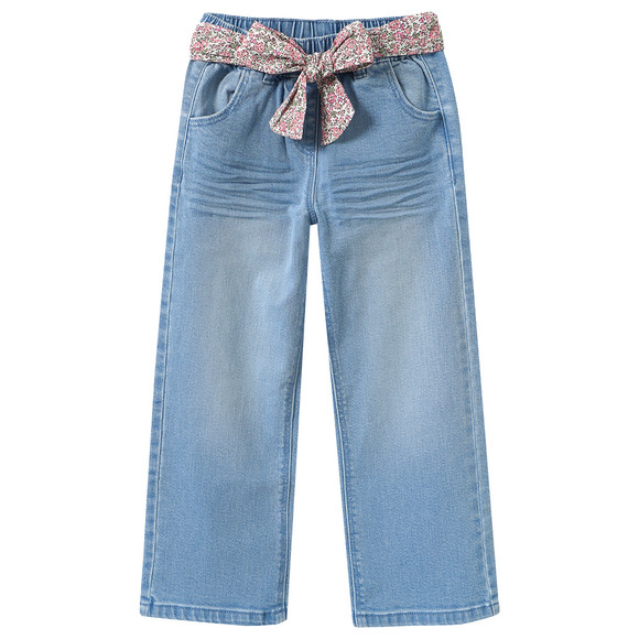 Mädchen Jeans mit Stoffgürtel