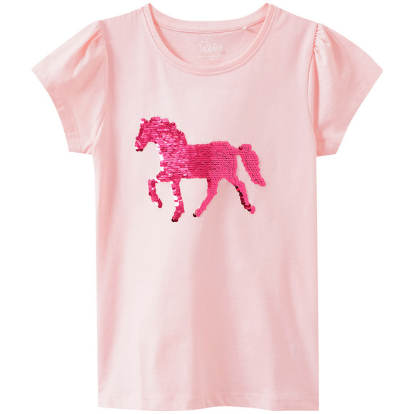Mädchen T-Shirt mit Wendepailletten