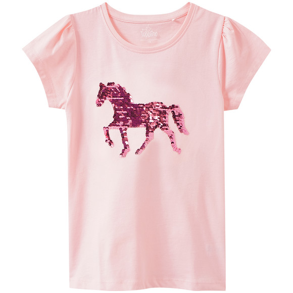 Mädchen T-Shirt mit Wendepailletten