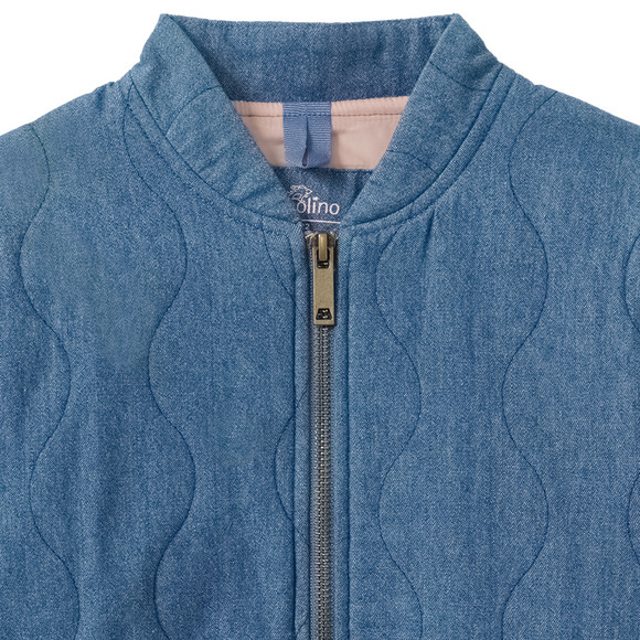 Mädchen Steppjacke im Denim-Look