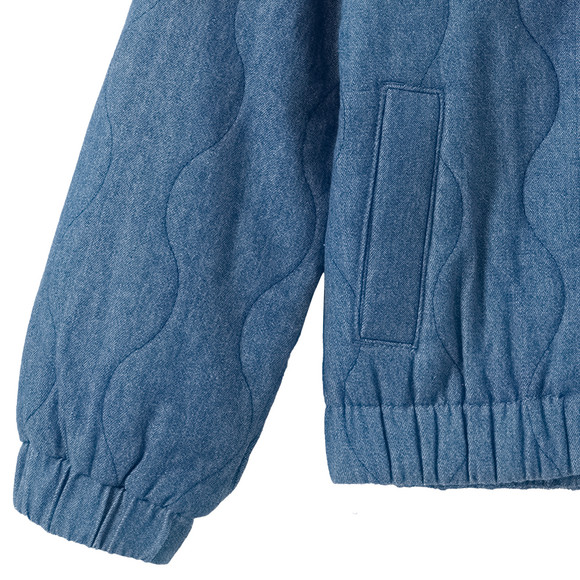 Mädchen Steppjacke im Denim-Look
