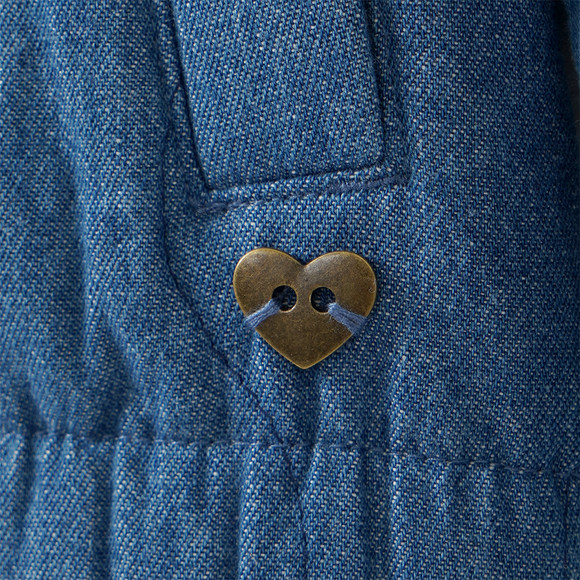Mädchen Steppjacke im Denim-Look