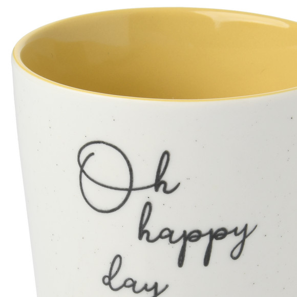 Tasse mit Herzhenkel und Schriftzug