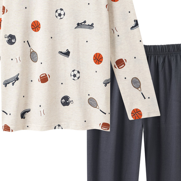 Jungen Schlafanzug mit Sport-Motiven