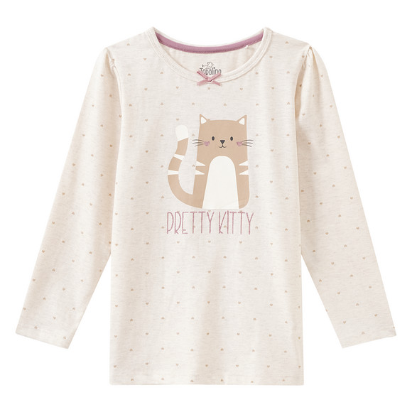 Mädchen Schlafanzug mit Katzen-Motiv