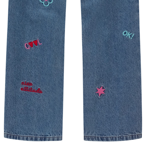 Mädchen Jeans mit Stickerei