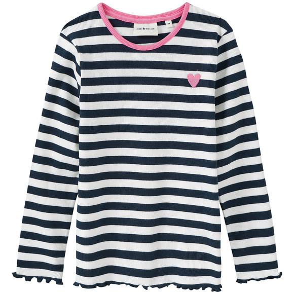 Mädchen Langarmshirt im Streifen-Look