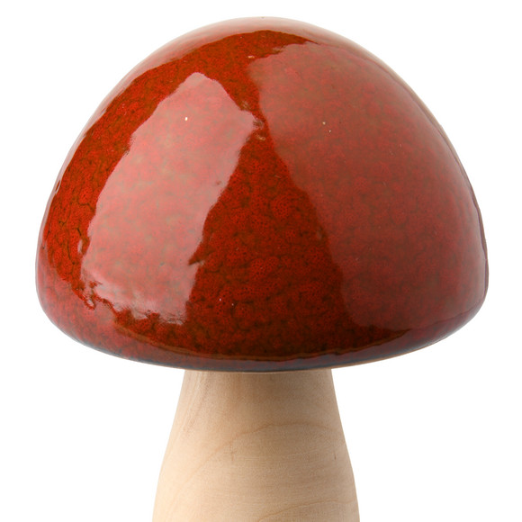 Großer Deko-Pilz mit glänzender Oberfläche