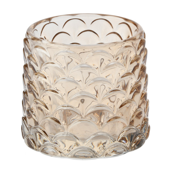 Windlicht aus Glas im Zapfendesign