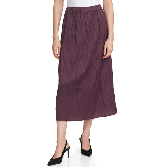 Damen Satinrock im Crinkle-Look