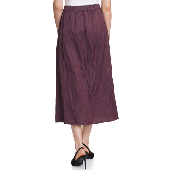 Damen Satinrock im Crinkle-Look