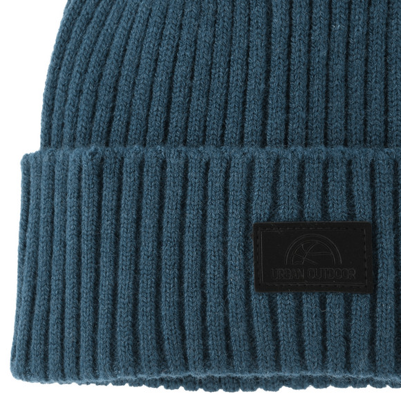 Gebreide muts met patch voor jongens