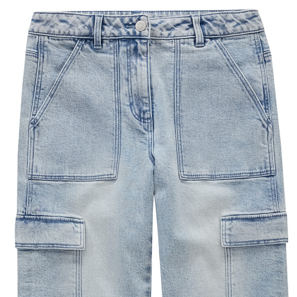 Mädchen Cargo-Jeans mit geradem Bein