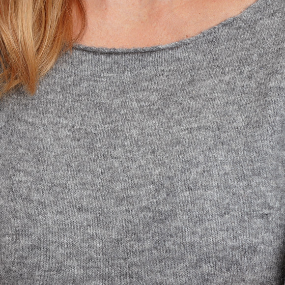 Damen Strickpullover mit U-Boot-Ausschnitt