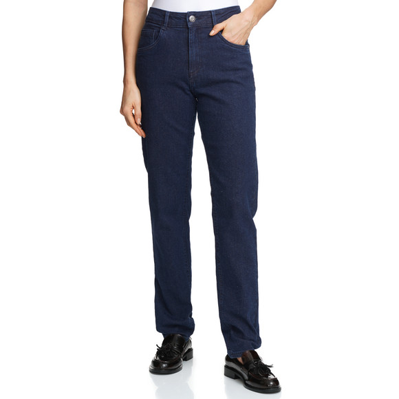 Damen Mom-Jeans mit Used-Waschung