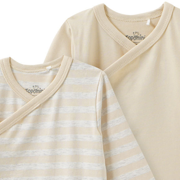 2 Baby Wickelbodys mit Bio-Baumwolle