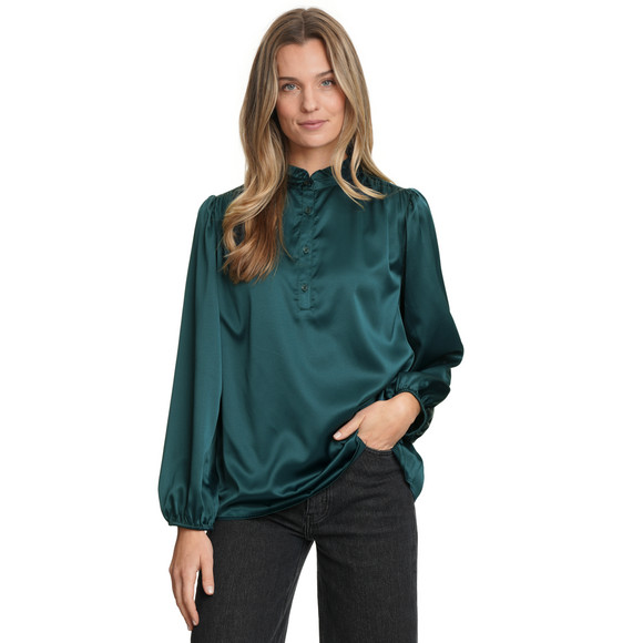 Damen Bluse in Satin-Optik