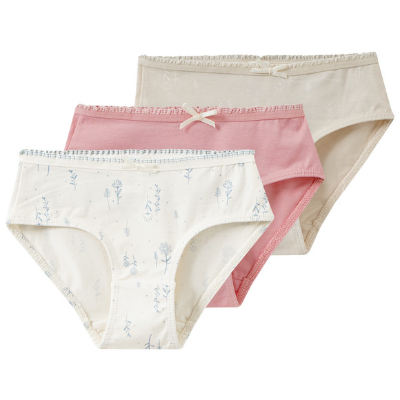 3 Mädchen Slips mit Rüschen
