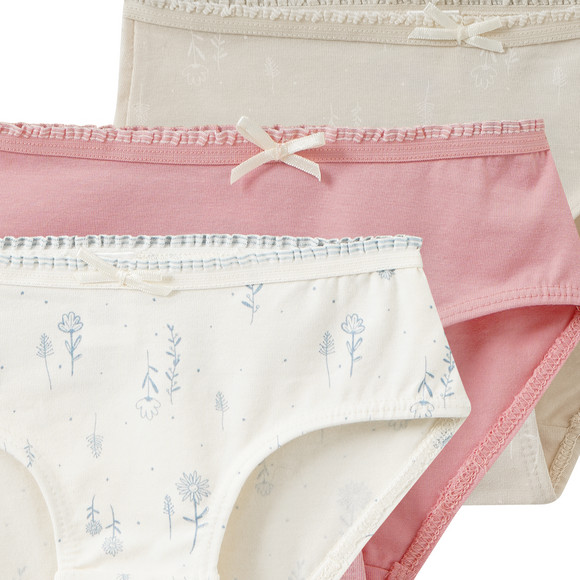 3 Mädchen Slips mit Rüschen