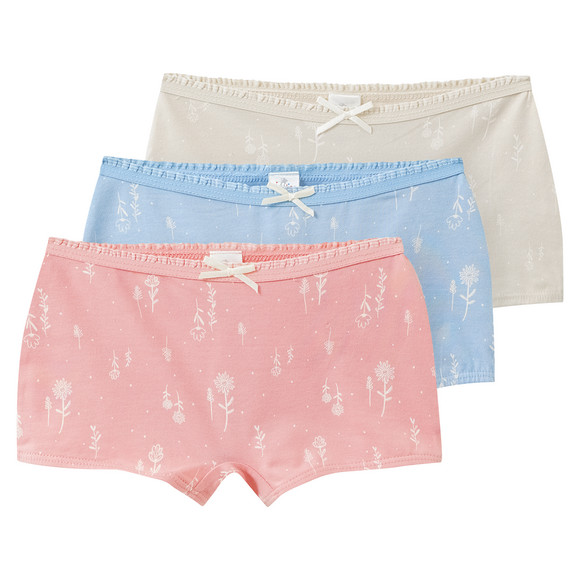 3 Mädchen Pantys mit floralem Print