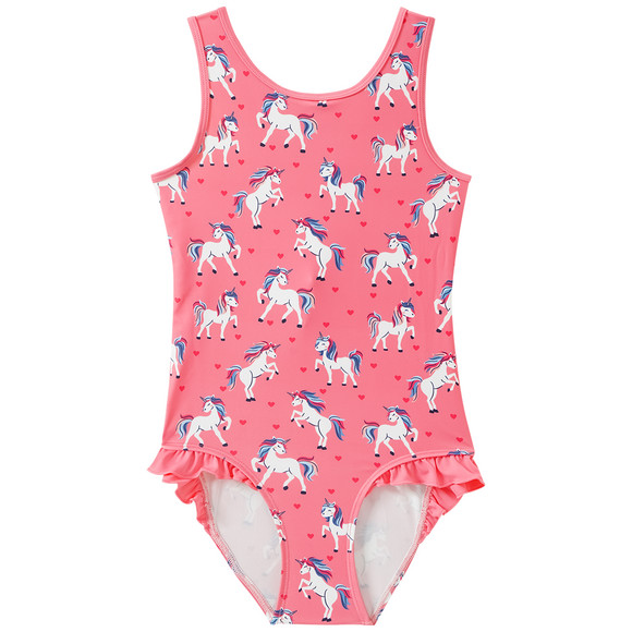 Mädchen Badeanzug mit Einhorn-Print