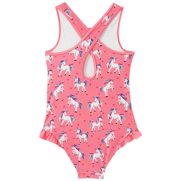 Mädchen Badeanzug mit Einhorn-Print