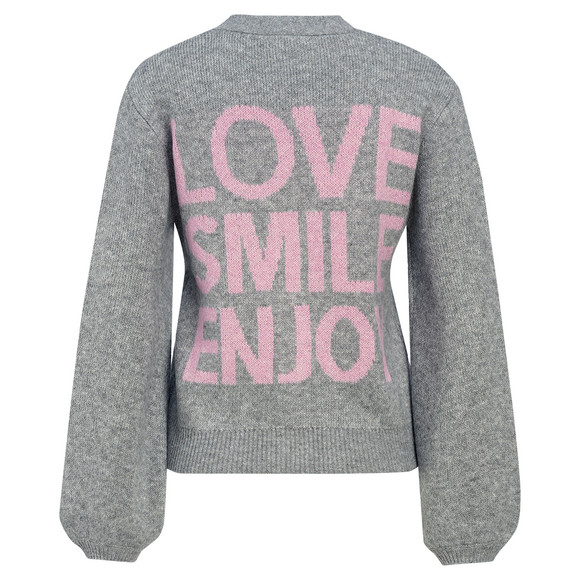 Damen Strickjacke mit Schriftzug