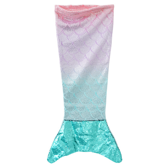 Zeemeermin deken 102 x 38 cm turquoise / Kleurrijk