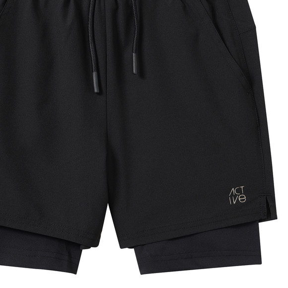 Sportshort voor jongens tweelaags