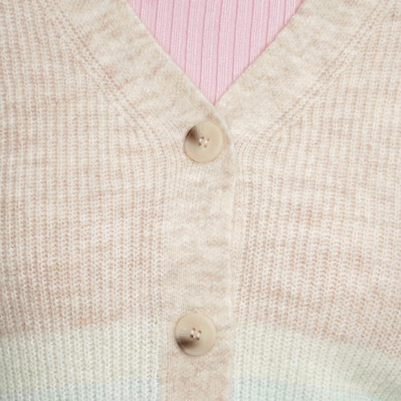 Damen Strickjacke mit farbigen Streifen