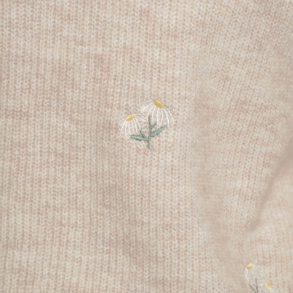 Gebreide damestrui met all-over borduursel