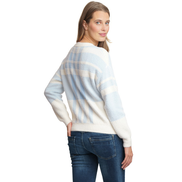 Damen Strickpullover mit Karomuster