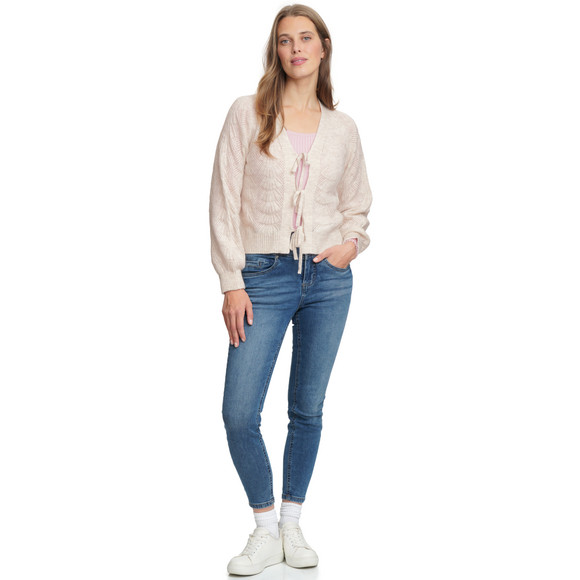 Gebreid damesvest met bandjes