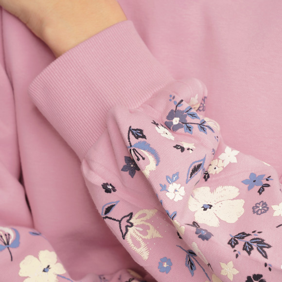 Damen Sweatshirt mit Blumen-Print