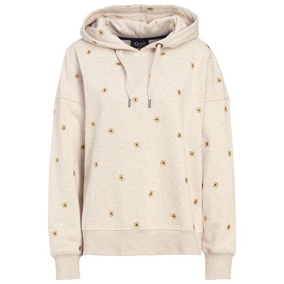 Damen Hoodie mit Allover-Stickerei