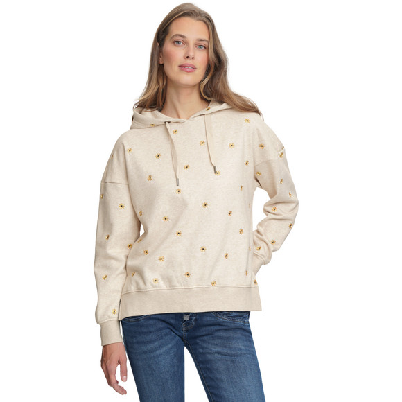 Damen Hoodie mit Allover-Stickerei