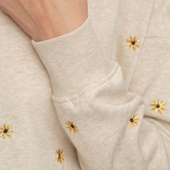 Damen Hoodie mit Allover-Stickerei