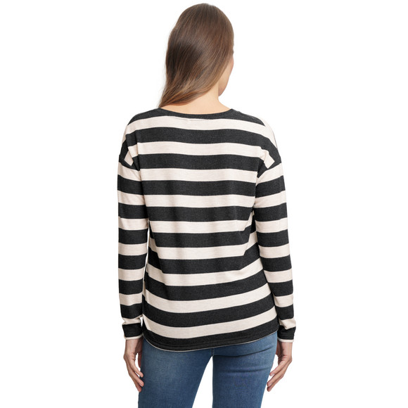 Damesshirt met lange mouwen en strepen