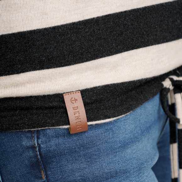 Damesshirt met lange mouwen en strepen