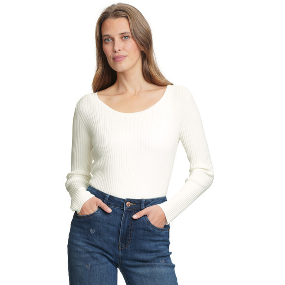 Damesshirt met lange mouwen en ronde hals