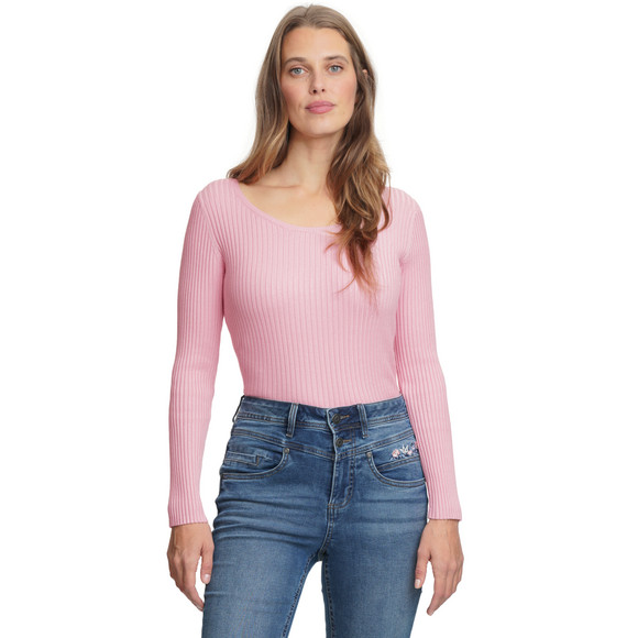 Damen Langarmshirt mit Rundhalsausschnitt