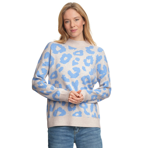 Gebreide damestrui met opstaande kraag