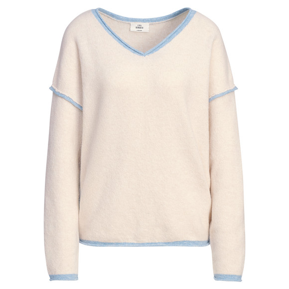 Damen Strickpullover mit V-Ausschnitt