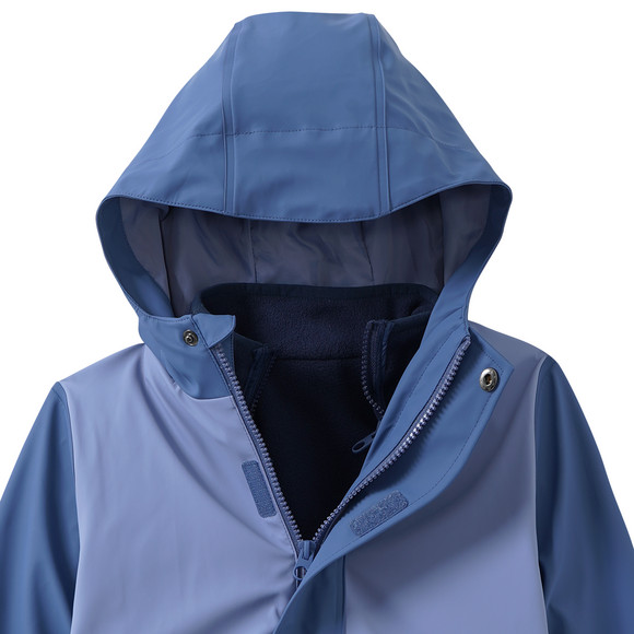 3-in-1 Kinder Regenjacke mit Colourblocking