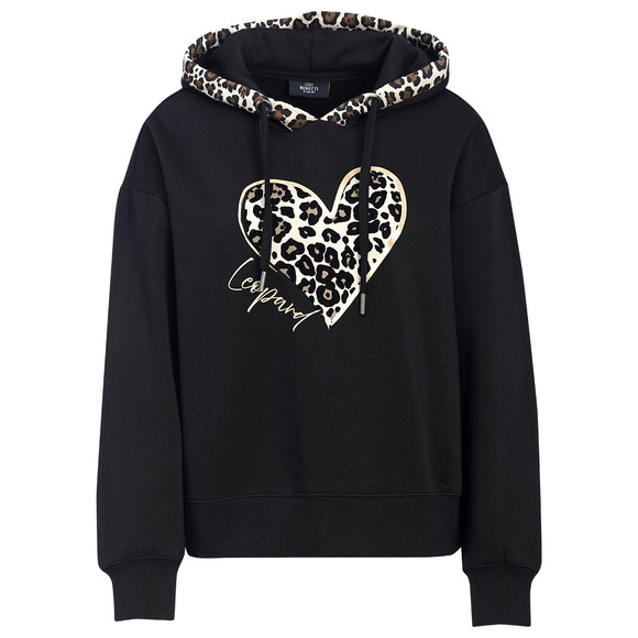 Damen Hoodie mit Flock-Print