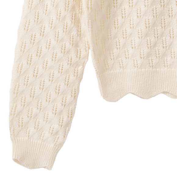 Mädchen Strickpullover mit Ajour-Muster